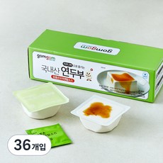 곰곰 하루1팩 국산콩 연두부+오리엔탈소스, 134g, 36개입