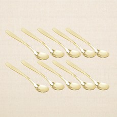 Willive 韓國產 304不鏽鋼 Sella 鈦金餐具, 10個, 單品