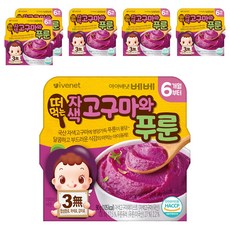 아이배냇 떠먹는 과일퓨레, 혼합맛(자색고구마 / 푸룬), 90g, 6개