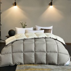 BEULRUMUYEOK 抗寒用鵝絨飯店被, 混灰色