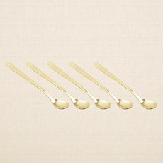 HAEMO Willive 韓國製 304不鏽鋼 Cella 鈦金餐具, 5個, 鈦金茶匙 中