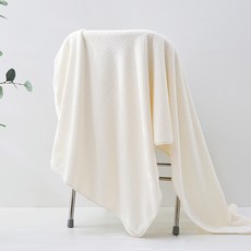 언헤브 미니격자 바스타월 70 x 140 cm, 01 화이트, 1개