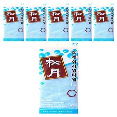 Songwol 松月 清新沐浴巾, 天藍色, 6個, 1入