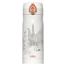 클리나 원터치 보온보냉 텀블러, 화이트, 350ml, 1개