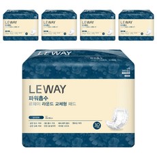 Mirae Well life Le-way 男女通用強力吸收圓形替換護墊, 30枚入, 中型, 5個