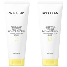 SKIN&LAB 毛孔屏障淨化泥膜洗面乳, 2個, 100ml