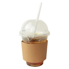 아이엔피 PET 아이스컵 바디 지름 98mm 420ml + 돔타공 뚜껑 + 홀더 + 빨대 세트, 50개, 1세트