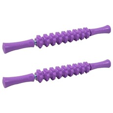 다쇼룸 휘어지는 종아리 다기능 마사지 봉, 2개, 퍼플