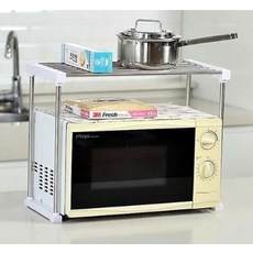韓國製 單層微波爐架, 白色