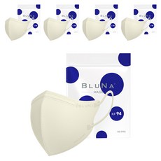 블루나 숨편한 새부리형 황사방역 마스크 대형 KF94, 5매입, 5개, 아이보리