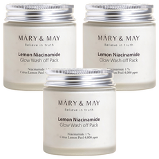 MARY&MAY 檸檬菸鹼醯胺淨亮泥膜 125g, 1罐, 3罐