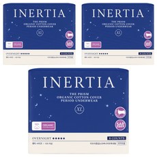 inertia The Prism 褲型夜用衛生棉, 3套, 8入, 特大號