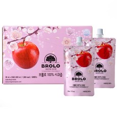 BROLO 吸嘴袋裝蘋果汁, 90ml, 20包