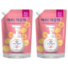 아이깨끗해 항균 폼 핸드솝 리필 레몬향, 600ml, 2개