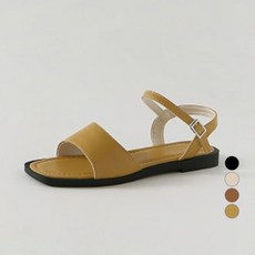 ChakanShoes 女款束帶平底涼鞋 SDLTS2d110, 黃色, 225