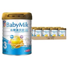 unikid 佑爾康 OPO PLUS 3號 幼兒成長羊奶粉, 800g, 12罐