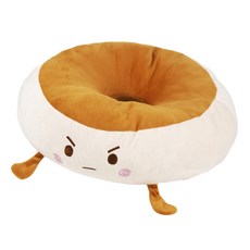 麵包造型圓形坐墊, 生氣款, 1個