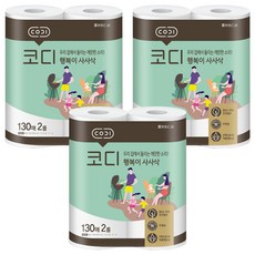 CODI 廚房紙巾, 130張, 6捲