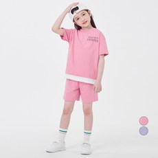 LollyTree 兒童短袖假兩件上衣褲子套裝 BT