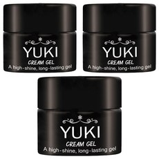YUKI 乳霜凝膠美甲上層膠, 3個, 5g