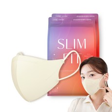 CLA 슬림핏 뉴 황사 보건용 컬러 마스크 중형 KF94, 25개입, 2개, 크림베이지