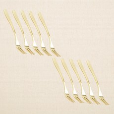 Willive 韓國製 304不鏽鋼 Sella 鈦金餐具, 10個, 鈦金小茶叉