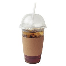 Inp PET 冰杯杯身 + 圓頂打孔蓋 + 杯套 + 吸管, 360ml, 1套