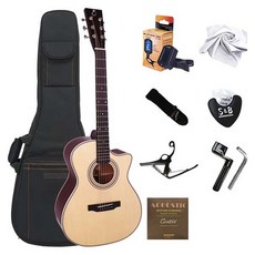 Bentivoglio 原聲民謠吉他 OM桶缺角琴身 + 9件組套裝, Genuine 1513c, 混合色