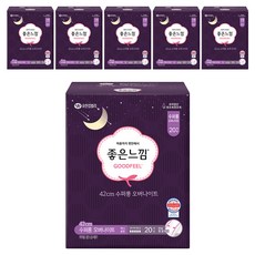 좋은느낌 오리지널 생리대 날개형, 슈퍼롱, 20개입, 6개