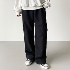 jalbba jean 女款燈芯絨刷毛工裝寬褲