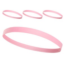 Maket Gamseong 健身窄版髮帶, 粉紅色, 4個