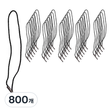 데이모드 라벨용 무핀 실고리, 06 블랙팁 + 블랙끈, 800개