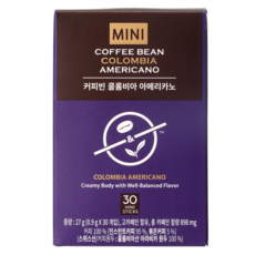 The Coffee Bean 哥倫比亞即溶美式咖啡隨身包, 0.9g, 30條, 1盒