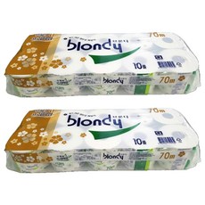 blondy 雙層捲筒衛生紙 70m, 10捲, 2袋