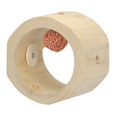 SANKO WILD 小動物圓木環型站台 13.5 x 10 x 2cm, 木色, 1個