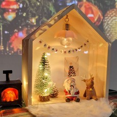 EPLYN 聖誕樹聖誕老人版 迷你聖誕裝飾道具全套, 1套, 艾草