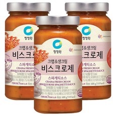 청정원 크랩&생크림 비스크로제 스파게티 파스타소스, 600g, 3개
