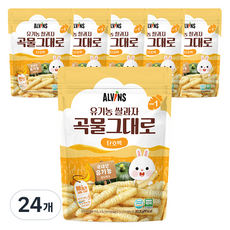 엘빈즈 유기농 쌀과자 곡물그대로, 단호박, 25g, 24개