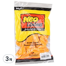 네오룬스 30cm 라운드풍선 50p, 파스텔 레몬, 3개