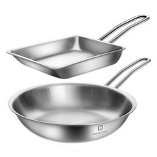 WAGENSTEIGER IH爐適用三層不鏽鋼鍋具 2入, 單色, 早午餐鍋22cm+蛋捲鍋14cm