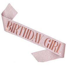 타이탄 브라이덜샤워 파티 공주 어깨끈, 로즈 골드 벌스데이 걸, 1개