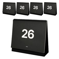LUCALAB 2026年 MMM 中型桌曆, 黑色, 5個