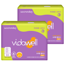 Vidawell [Vegan Life] Secret Day 尿失禁 Inner Fit 護墊型 成人紙尿褲, 18入, 超長加強, 2個