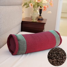 숙면예감 순면 피그먼트 원형 메밀 베개, 빨강, 1개