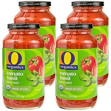 O organics 羅勒番茄義大利麵醬, 709g, 4個
