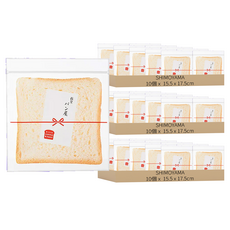 SHIMOYAMA 立體袋型冷凍保存解凍用切片吐司保鮮袋, 15.5 x 17.5cm, 10個, 3組