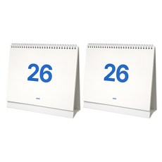 루카랩 2026년 MMM 미디움 데스크 캘린더, 블루, 2개