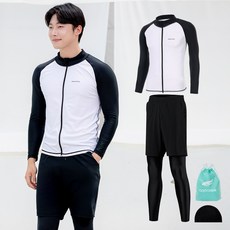 aquatica 男士拉鍊款防磨衣上衣 AQAMJP23001 + PL 緊身褲短褲套組