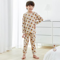 LollyTree 兒童30支棉單層九分Tori印花家居服上下套裝