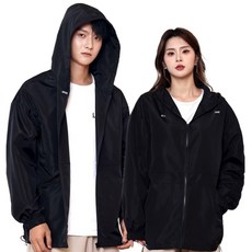 TURNKEY 男女通用 大尺碼 寬鬆版型 Anorak 全拉鍊 連帽 防風夾克 AJ-1219